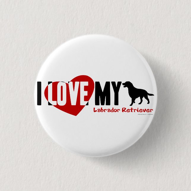 Labrador Retriever 3 Cm Round Badge (Front)