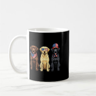 Labrador Retriever 4th Of July Flag Dog Patriotic Coffee Mug