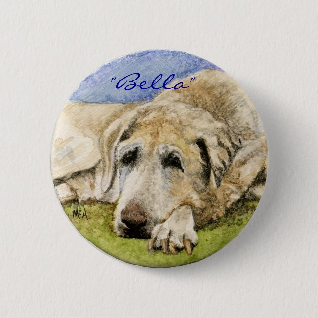 Labrador Retriever 6 Cm Round Badge (Front)