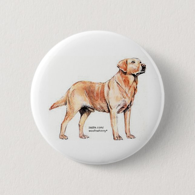Labrador Retriever 6 Cm Round Badge (Front)