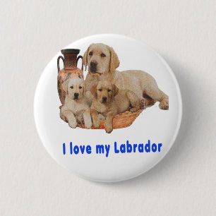 Labrador Retriever 6 Cm Round Badge