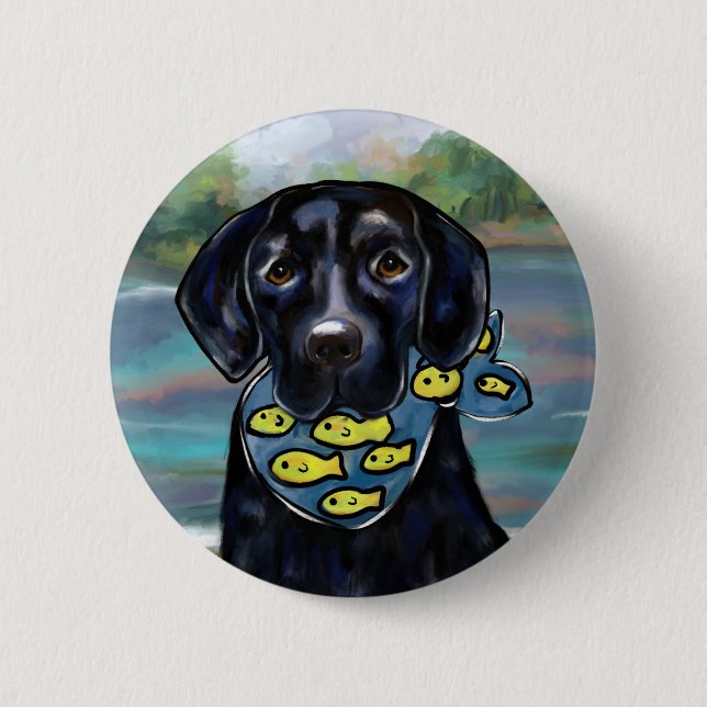 Labrador Retriever 6 Cm Round Badge (Front)