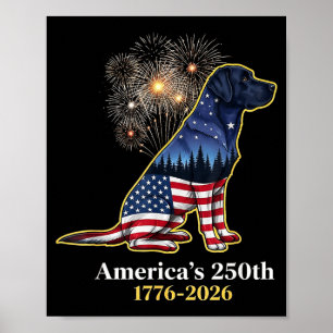Labrador Retriever Aamericas 250th Anniversary Poster