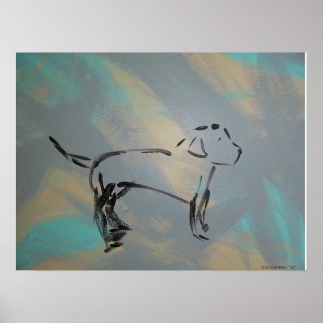 Labrador Retriever Abstract Poster (Front)