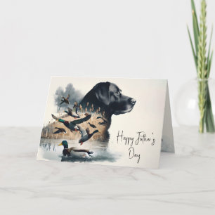 Labrador Retriever and Ducks  Card
