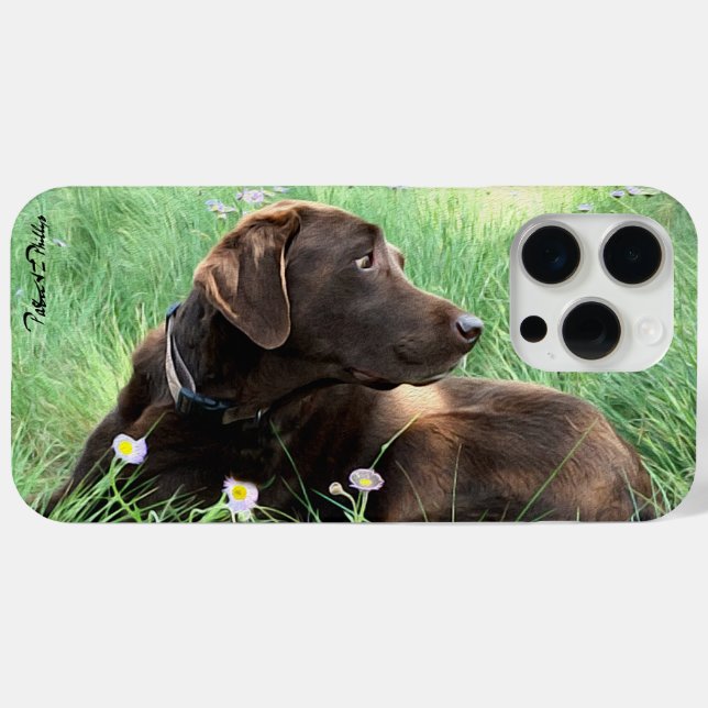 Labrador Retriever And Purple Flowers Case-Mate iPhone Case (Back (Horizontal))