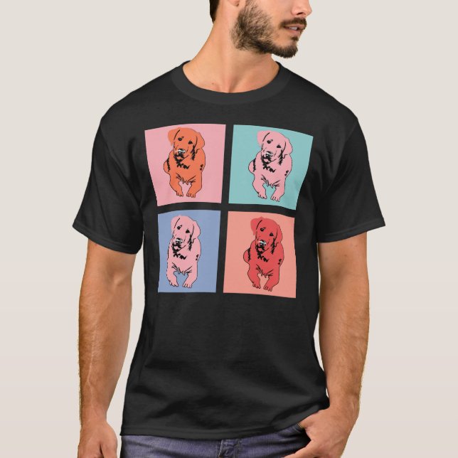 Labrador Retriever Andy Warhol Style T-Shirt (Front)