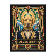 Labrador Retriever, Art Deco Dog