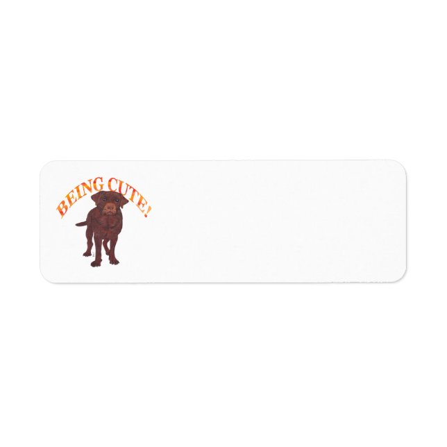 LABRADOR RETRIEVER BEING ADORABLE RETURN ADDRESS LABEL (Front)