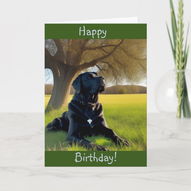 Labrador Retriever Birthday Card (Front)