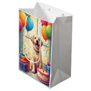 Labrador Retriever Birthday Celebration Medium Gift Bag