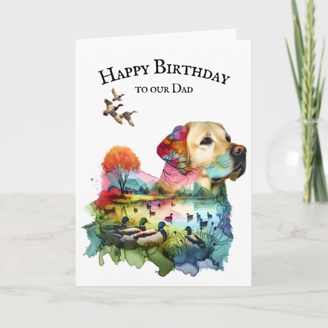 Labrador Retriever Birthday For Dad Card (Front)