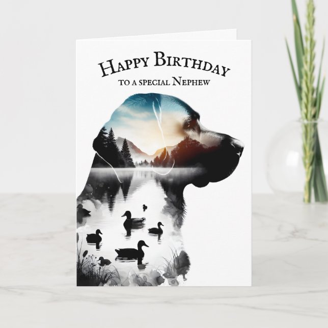 Labrador Retriever Birthday For Nephew Card (Front)