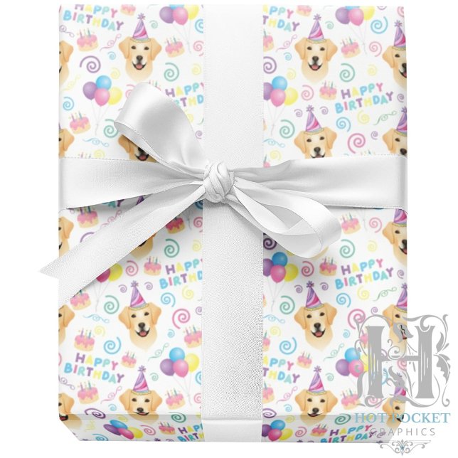 Labrador Retriever Birthday Wrapping Paper (Creator Uploaded)