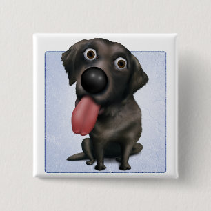 Labrador Retriever (Black) 15 Cm Square Badge