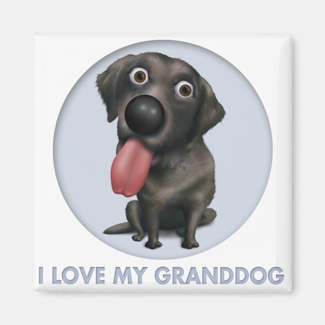 Labrador Retriever (Black) Granddog Magnet (Front)