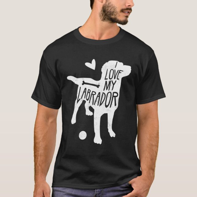 Labrador Retriever Black Lab Fetch T-Shirt (Front)