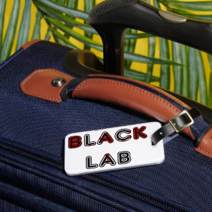 Labrador Retriever Black Lab Flag In Name Luggage Tag