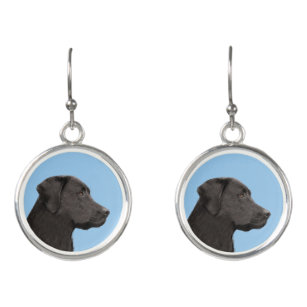 black labrador earrings