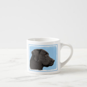 Labrador Retriever Black Painting Original Dog Art Espresso Cup