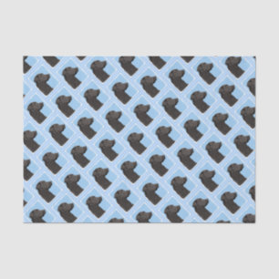 Labrador Retriever Black Painting Original Dog Art Tissue Paper