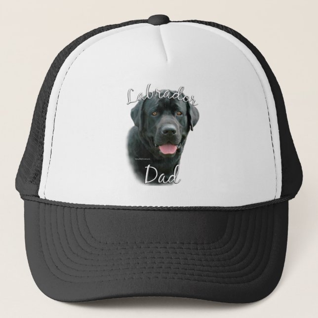 Labrador Retriever (blk) Dad 2 Trucker Hat (Front)