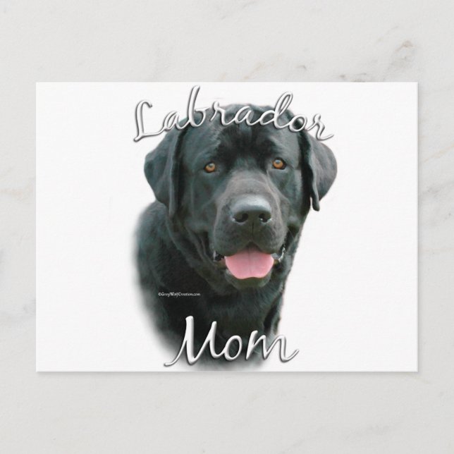 Labrador Retriever (blk) Mum 2 Postcard (Front)