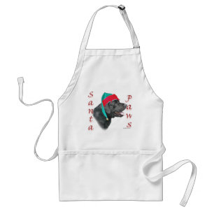 Labrador Retriever (blk) Santa Paws Standard Apron