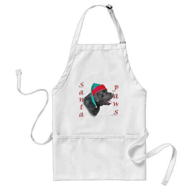Labrador Retriever (blk) Santa Paws Standard Apron (Front)