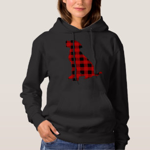 Labrador Retriever Buffalo Plaid Christmas Dog Hoodie