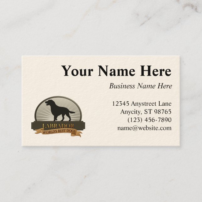 Labrador Retriever Business Card (Front)