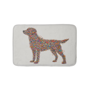 Labrador Retriever Butterfly Silhouette Dog Lover Bath Mat