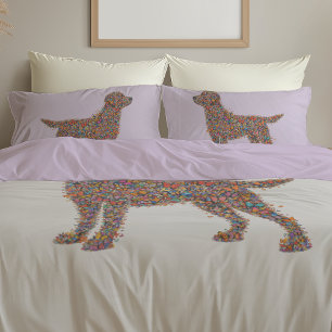 Labrador Retriever Butterfly Silhouette Reversible Pillowcase