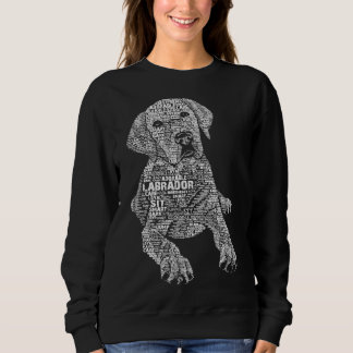 Labrador Retriever Calligram Typography Sweatshirt