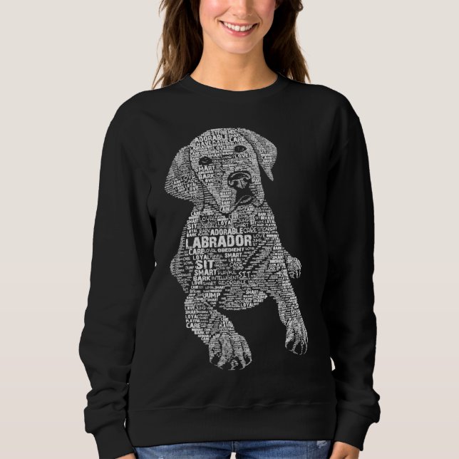 Labrador Retriever Calligram Typography Sweatshirt (Front)