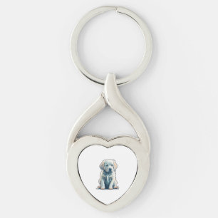 Labrador Retriever Calm Puppy Key Ring