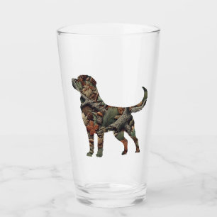 Labrador Retriever Camouflage Drinking Glass