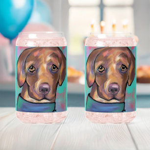 LABRADOR RETRIEVER CAN GLASS