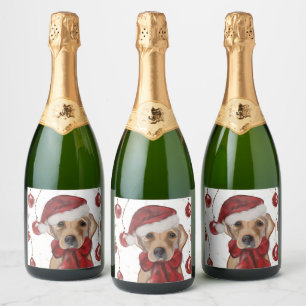 Labrador Retriever  Canvas Print Sparkling Wine Label