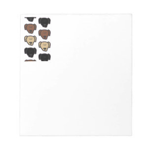 Labrador Retriever Cartoon Heads Notepad