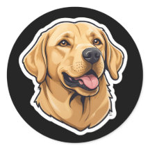 Labrador Retriever cartoon sticker