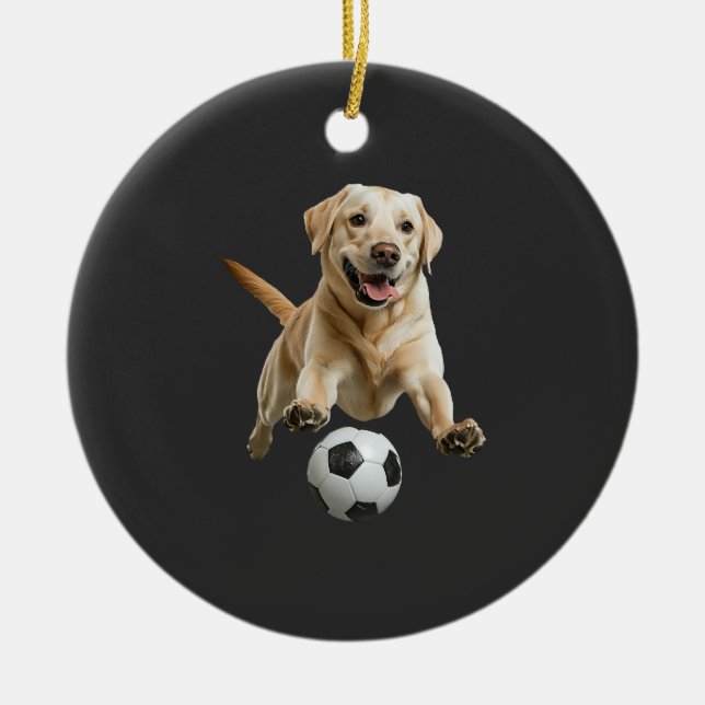 Labrador Retriever Ceramic Ornament (Front)
