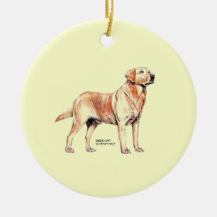 Labrador Retriever Ceramic Tree Decoration