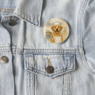 Labrador Retriever Chef Funny Home Cooking 6 Cm Round Badge
