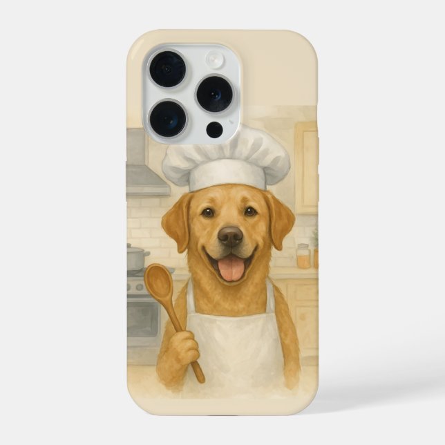 Labrador Retriever Chef Funny Home Cooking iPhone Case (Back)