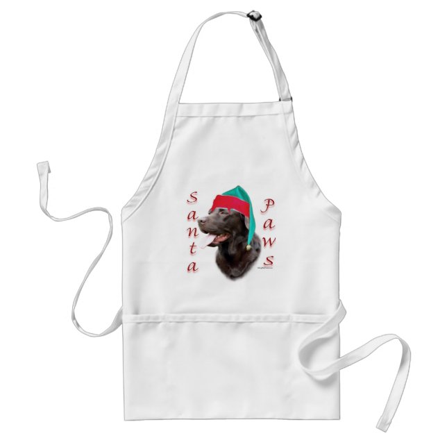 Labrador Retriever (choc) Santa Paws Standard Apron (Front)
