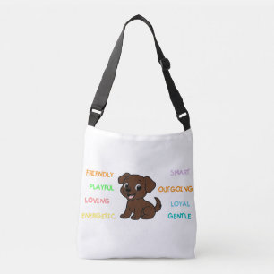 Labrador Retriever Chocoate Cartoon Traits Crossbody Bag