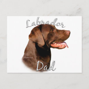 Labrador Retriever (chocolate) Dad 2 Postcard