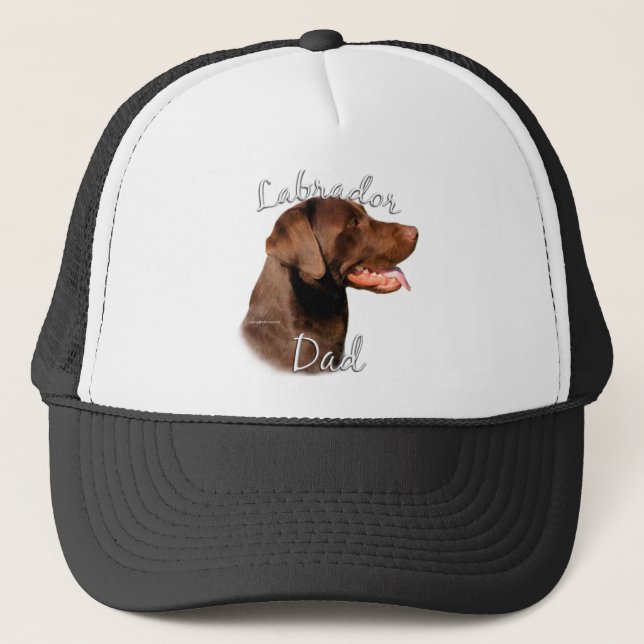 Labrador Retriever (chocolate) Dad 2 Trucker Hat (Front)