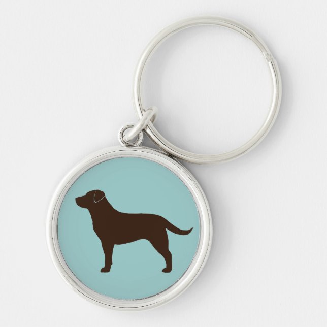 Labrador Retriever (Chocolate) Key Ring (Front)